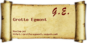 Grotte Egmont névjegykártya
